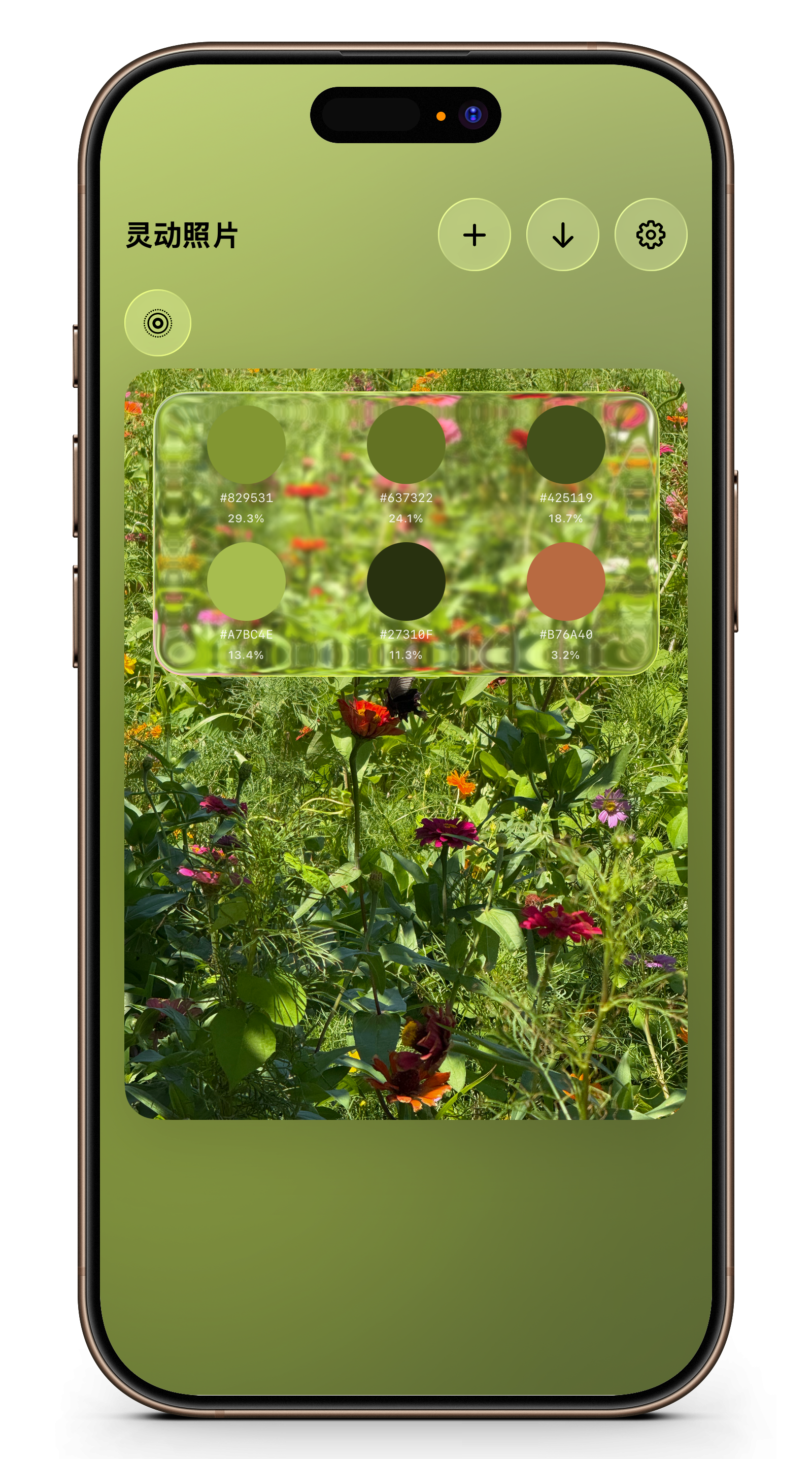 iOS 琉璃色盘界面